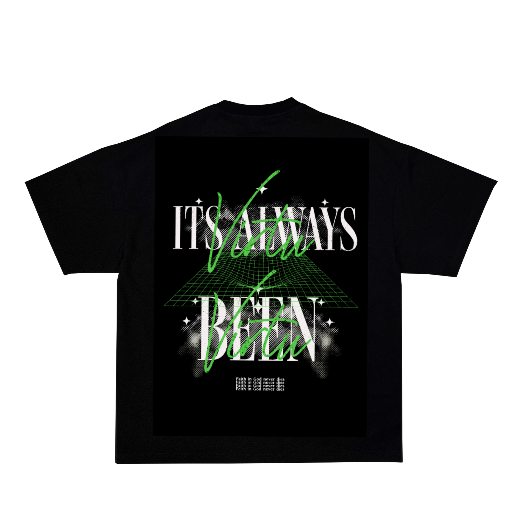Oversized Virtu Tee Green