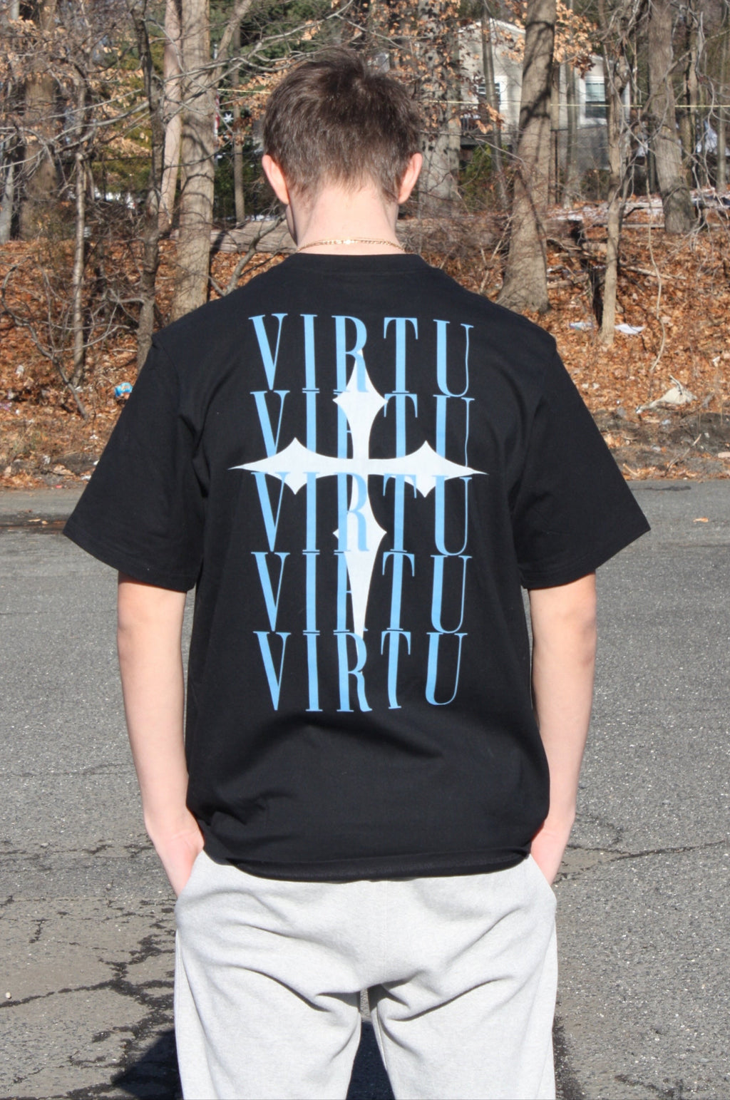 Oversized Virtu Tee Blue